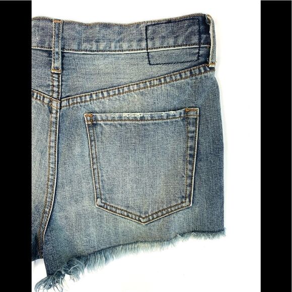 Free People Cut Off High Rise Frayed Camp Shorts - Picture 10 of 11